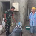 Jaga Kualitas Gabah Kering, Babinsa Blimbing Pantau Penggilingan Padi