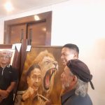 Lukisan Bergambar Wali Kota Malang Bersama Singa Jadi Sorotan di Pameran Lintas Jalur Langit