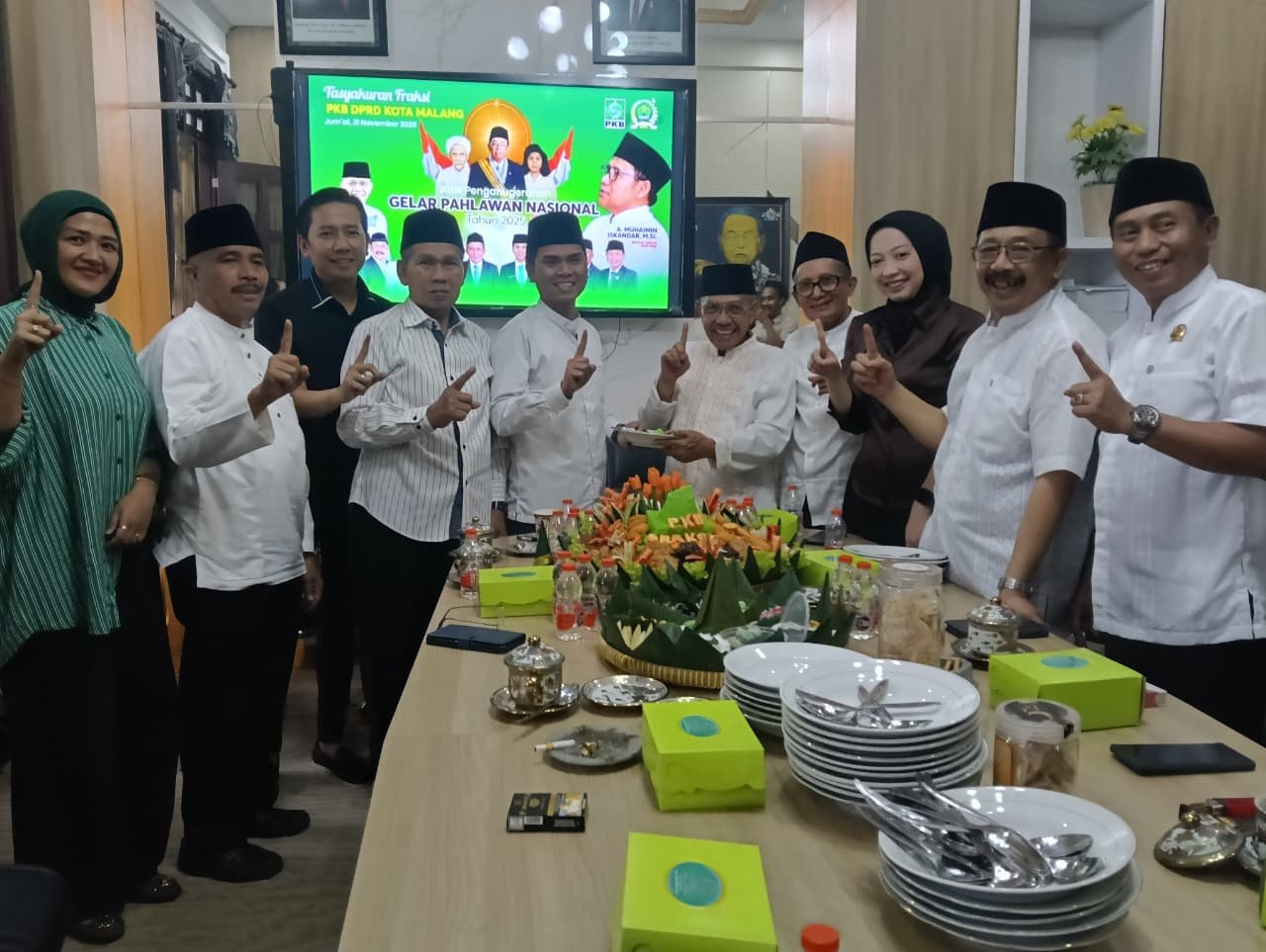 Gus Dur, Syaikhona Kholil, dan Marsinah Jadi Pahlawan Nasional, PKB Kota Malang Gelar Syukuran