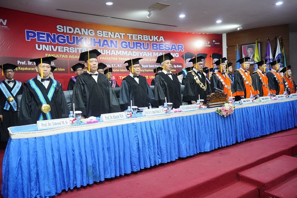 UMM Tambah Tiga Guru Besar Kuasai Bidang Ekologi Industri, Keperawatan Komunitas, hingga Pendidikan Islam