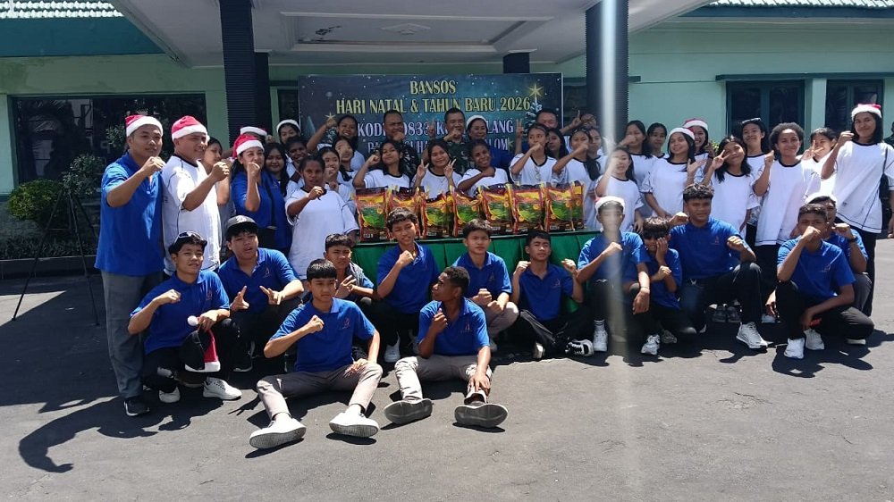 Kodim 0833 Berbagi Kasih Perayaan Natal Bersama Panti Asuhan Oikos Shalom