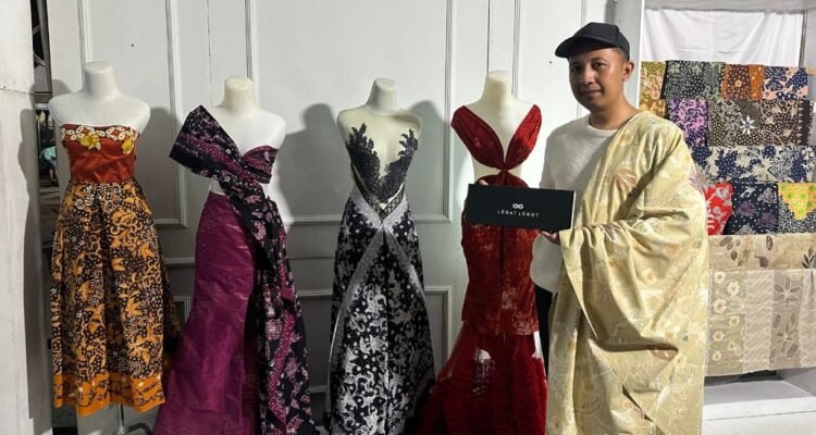 Kanjuruhan Fashion Kalcer Tampilkan Keunikan Gaun Batik Tulis Légat Légot