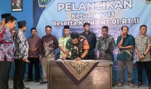 Babinsa Hadiri Pelantikan Ketua RW dan RT Kelurahan Bandungrejosari