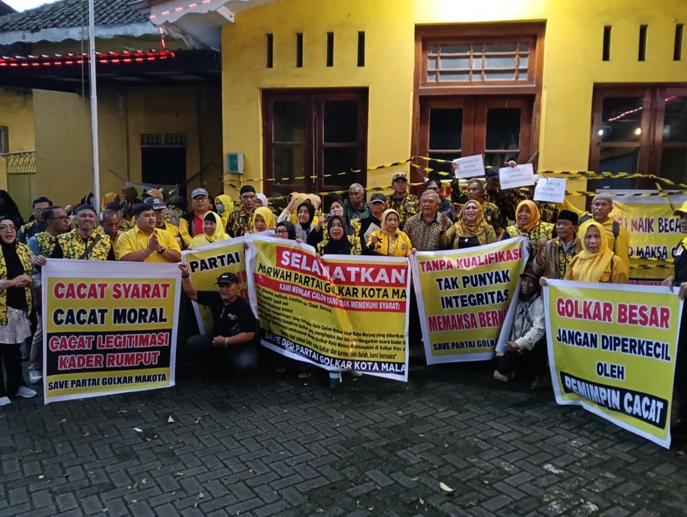 Ketua DPD Golkar Terpilih Joko Prihatan Diminta Mundur, Kader Kembali Segel Kantor DPD