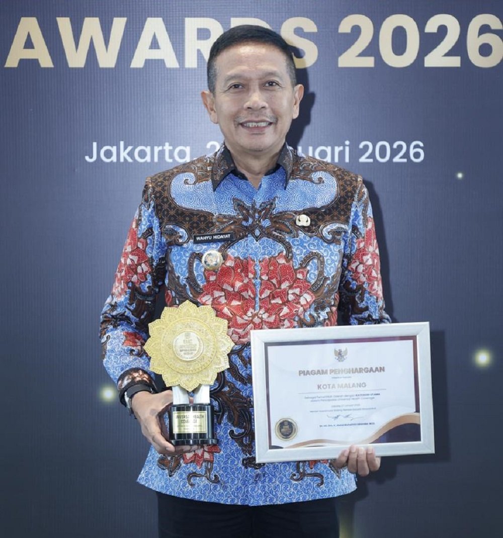 Kota Malang Raih Penghargaan UHC 2026 Kategori Utama dengan Capaian Lebih dari 100 Persen