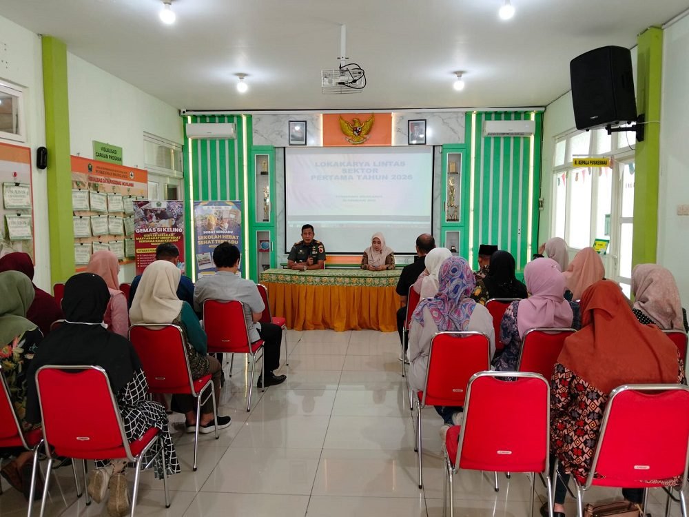 Danramil Lowokwaru Hadiri Minilokakarya Lintas Sektor Puskesmas Mojolangu Bahas Inovasi Pendataan Masalah Kesehatan
