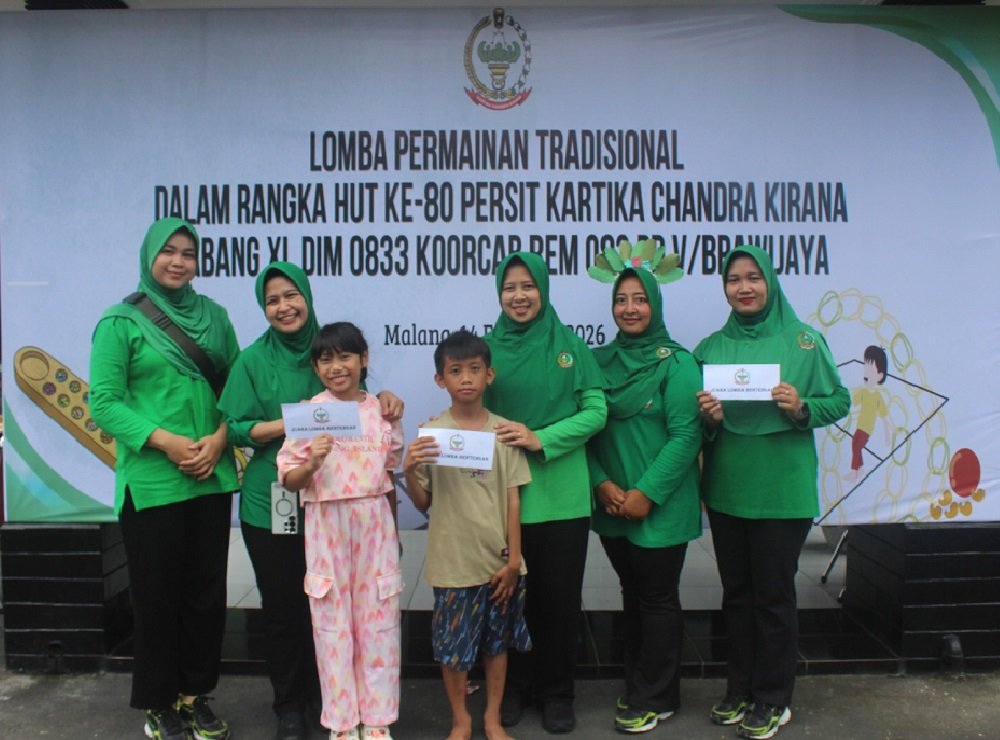 Olahraga Bersama dan Lomba Permainan Tradisional Memperingati HUT ke-80 Persit Kartika Chandra Kirana Tahun 2026