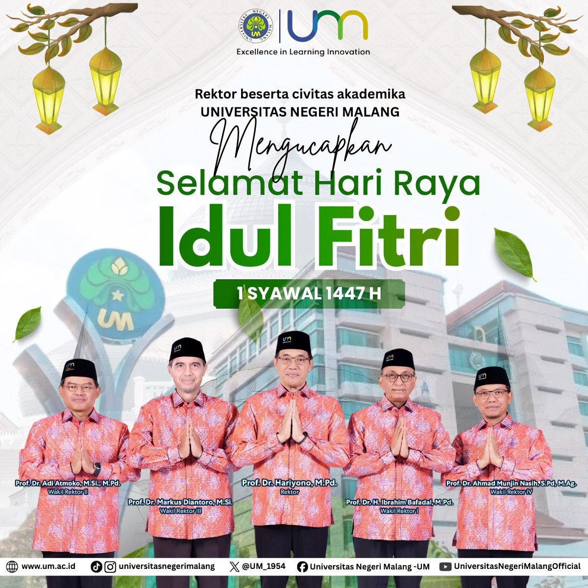 Greeting Idul Fitri Universitas Negeri Malang