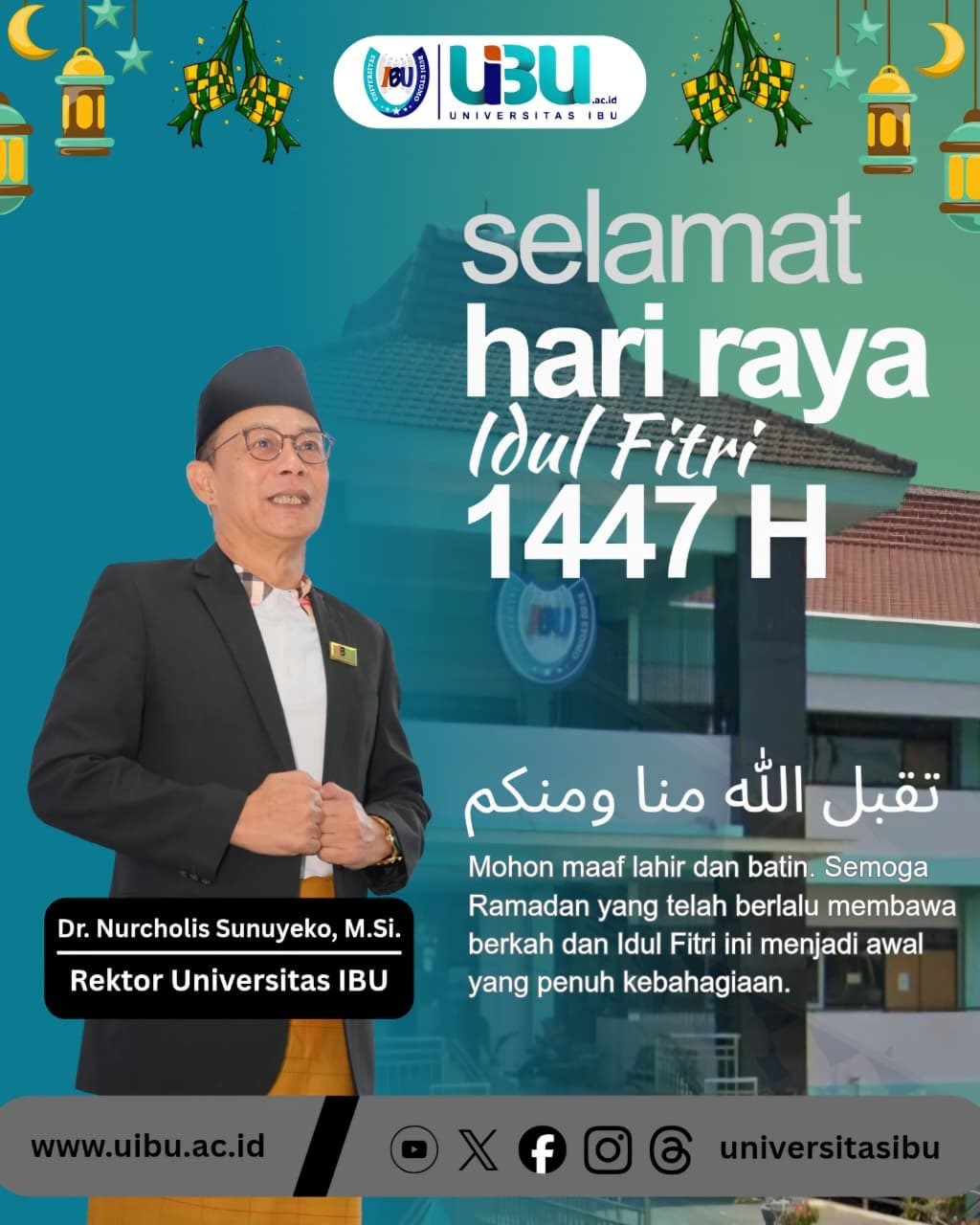 Greeting Idul Fitri Universitas IBU