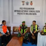 Babinsa Kedungkandang Bersama Personel Gabungan, Amankan Pos Pam Operasi Ketupat Semeru 2026 Madyopuro