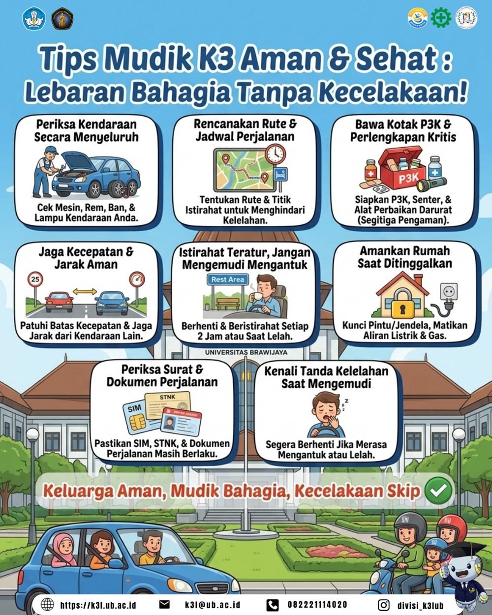 K3L Universitas Brawijaya Edukasi Masyarakat Soal Mudik Aman Lebaran, Keselamatan Jadi Prioritas