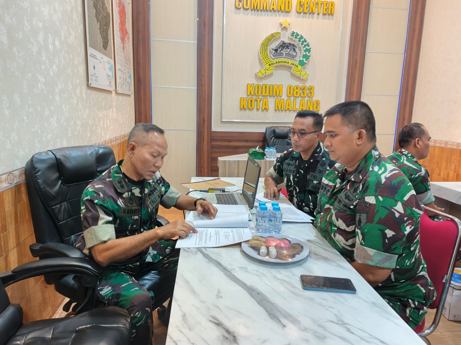 Kodim 0833/Kota Malang Terima Kunjungan Tim Wasrik Audit Itdam V/Brawijaya.