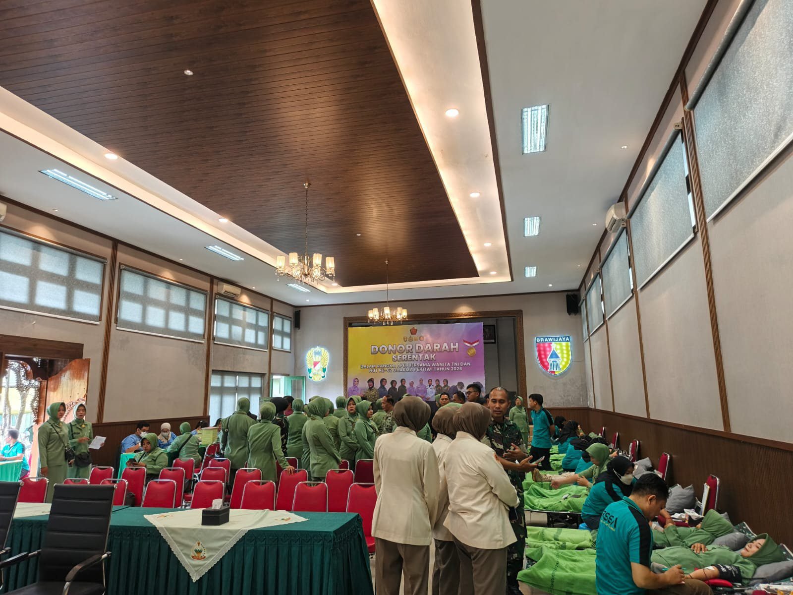 HUT ke-62 Dharma Pertiwi 2026 Persit KCK Cabang XL Dim 0833, Gelar Donor Darah