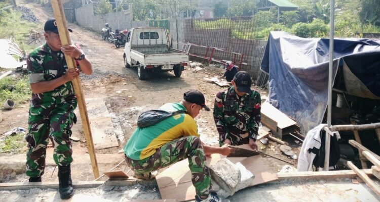 Koramil Sukun Percepat Pembangunan Jembatan Perintis Garuda, Fokus Perkuat Struktur dan Keamanan