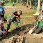 Koramil Kedungkandang Bersama DLH Wujudkan RTH Asri Lewat Penanaman 100 Pohon Tabebuya