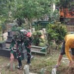 Ciptakan Lingkungan Bersih, Babinsa Sukun Bersama Warga Gelar Kerja Bakti di Makam Klaseman