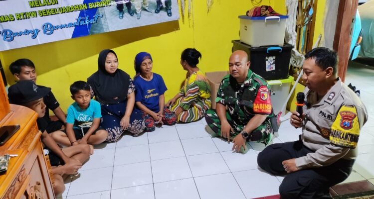 Babinsa dan Bhabinkamtibmas Kedungkandang Perkuat Sinergi Jaga Keamanan Wilayah