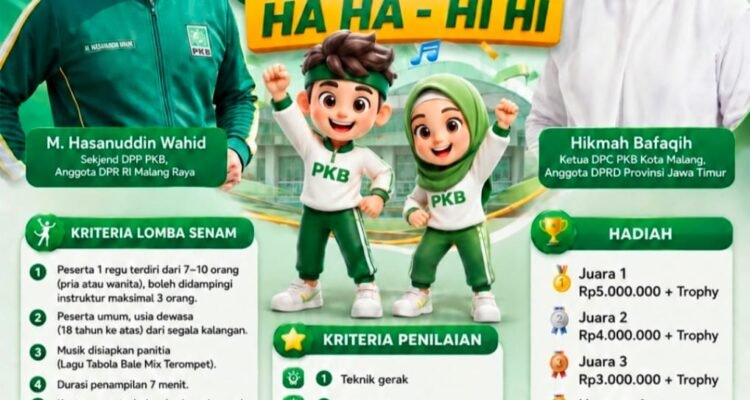 PKB Kota Malang Ajak Warga Meriahkan HUT RI Lewat Lomba Senam Kreasi, Siapkan Hadiah Belasan Juta Rupiah