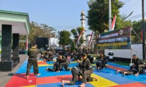 Uji Kenaikan Tingkat Pencak Silat Militer Kodim 0833, Tempa Kemampuan Teknik dan Jiwa Ksatria Prajurit