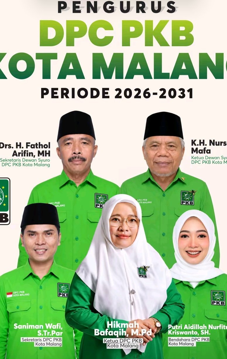 Komposisi Baru DPC PKB Kota Malang 2026-2031: Padukan Senior dan Kader Muda