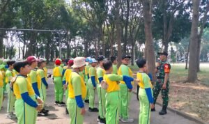 Koramil Sukun Tanamkan Disiplin dan Wawasan Kebangsaan kepada Siswa SD Islamic Global School