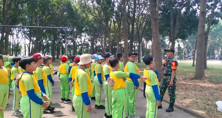 Koramil Sukun Tanamkan Disiplin dan Wawasan Kebangsaan kepada Siswa SD Islamic Global School