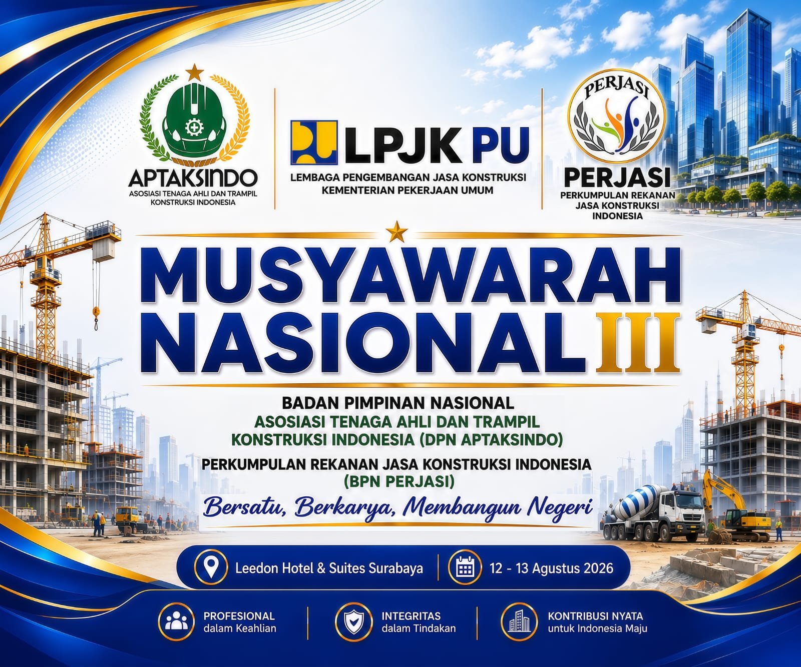 Munas III PERJASI dan APTAKSINDO Siap Digelar di Surabaya, Usung Semangat Perkuat Tata Kelola Organisasi
