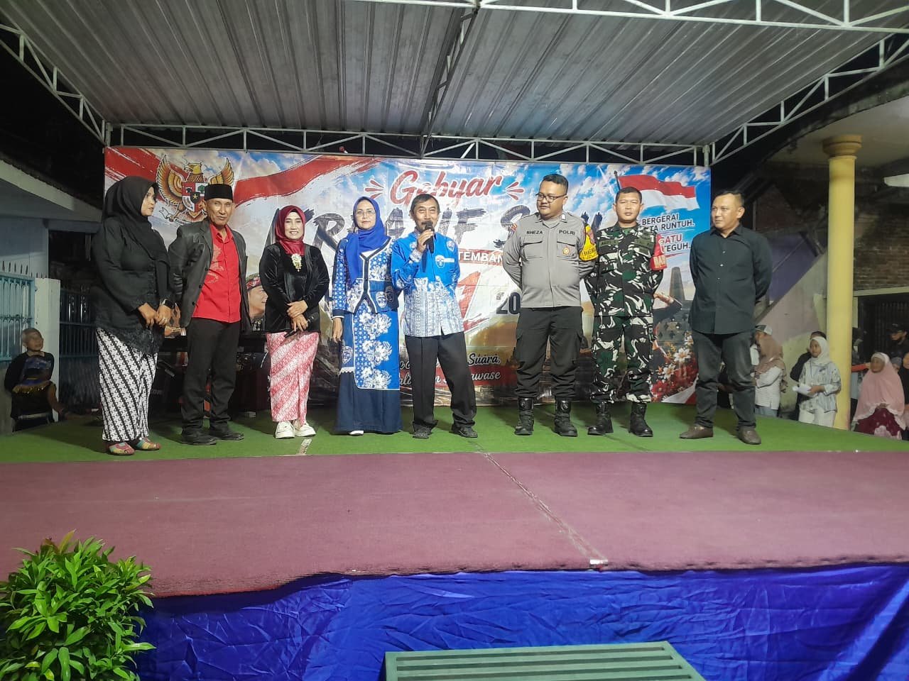 Apresiasi Kekompakan Warga, Babinsa Jatimulyo Hadiri Gebyar HUT Kemerdekaan RI ke-81