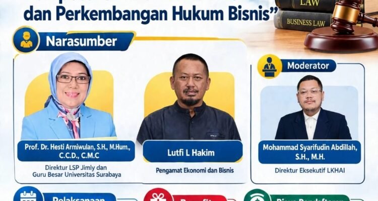 LKHAI, Jimly School dan FORJASI Gelar Webinar Nasional, Soroti Kompetensi Hukum Bisnis di Era Disrupsi