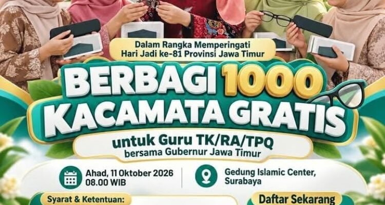 Lia Istifhama Apresiasi Jatim Beri 1.000 Kacamata Gratis untuk Guru TK, RA dan TPQ