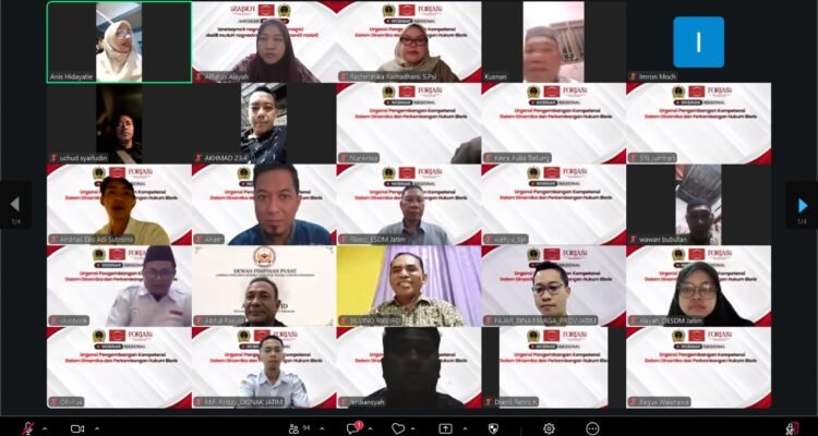 Hampir 200 Peserta Ikuti Webinar LKHAI, Kompetensi Hukum Bisnis Jadi Sorotan