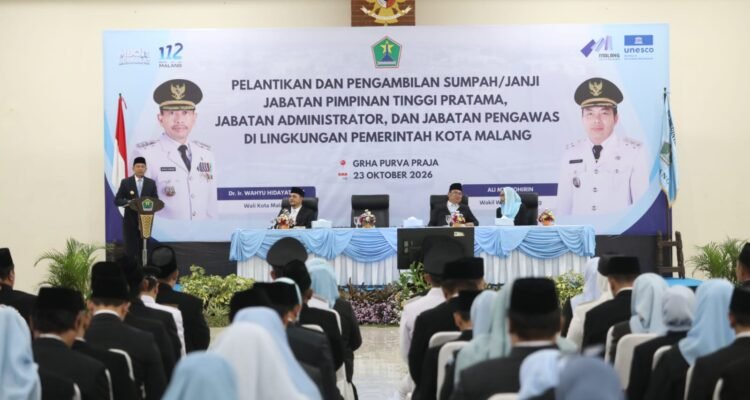 Wali Kota Malang Lantik 176 ASN, Tekankan Penempatan Berbasis Kompetensi
