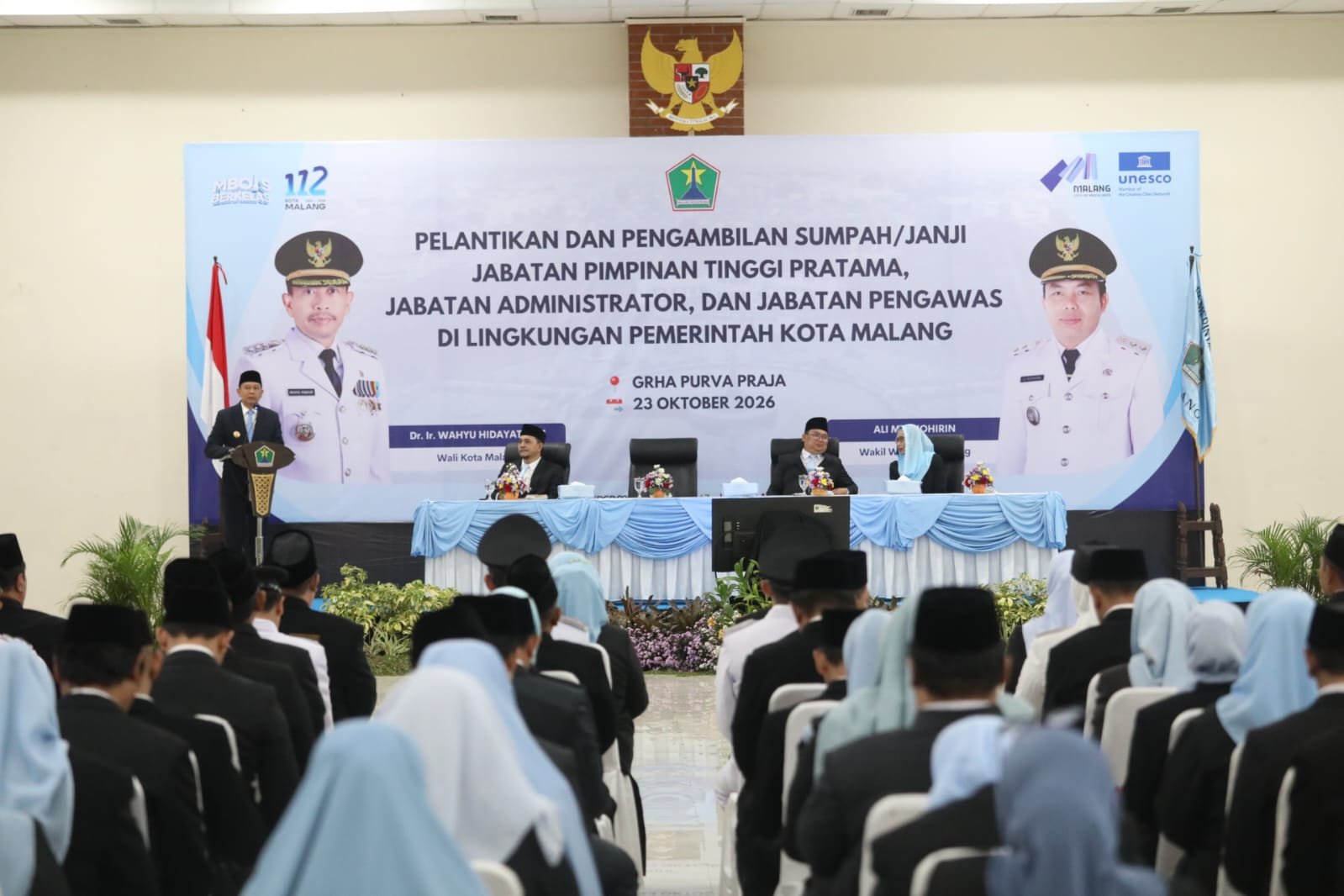 Wali Kota Malang Lantik 176 ASN, Tekankan Penempatan Berbasis Kompetensi