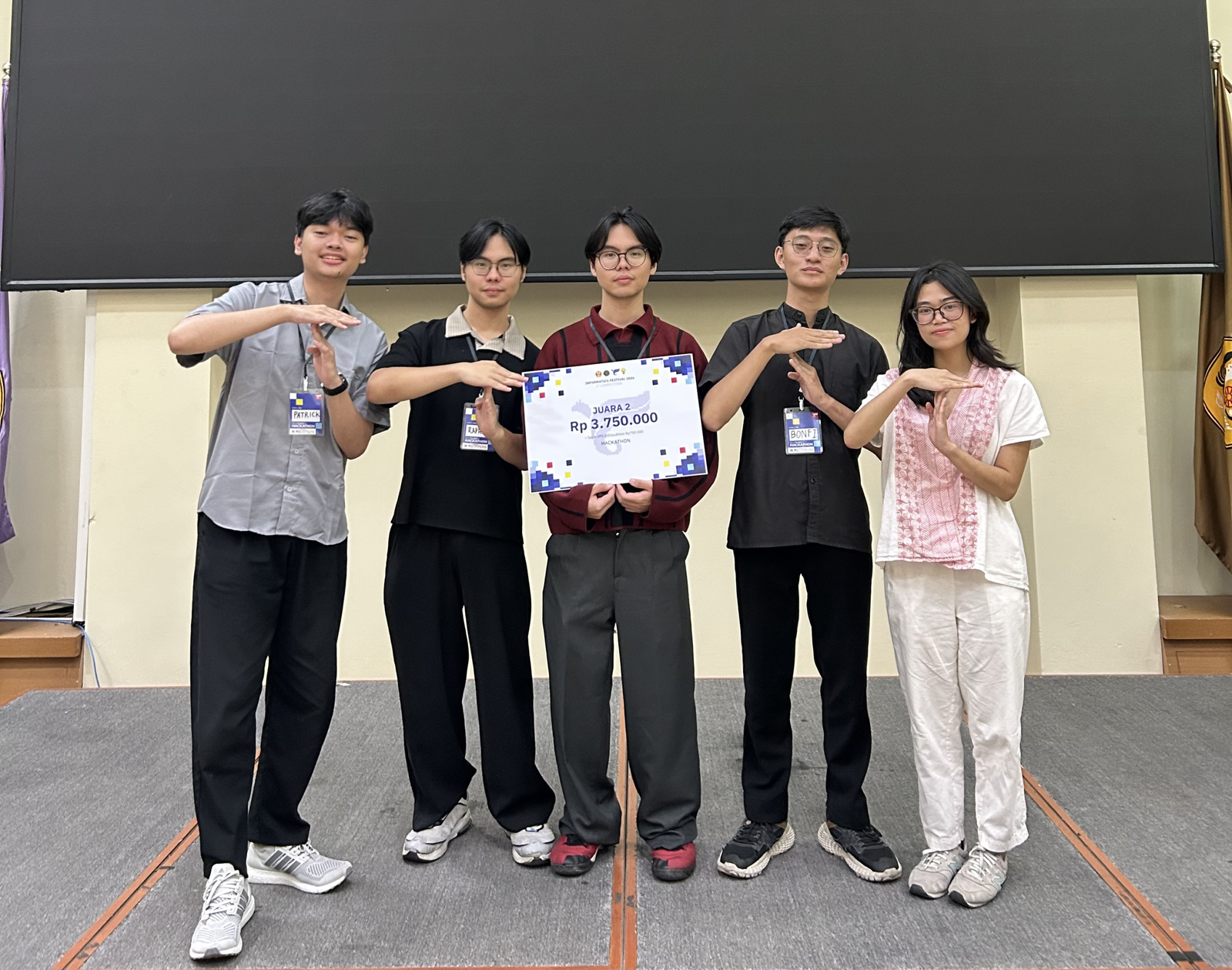 Mahasiswa Sains Data UB-UNAIR Raih Juara 2 Hackathon IFEST 2026 lewat -Nyambung